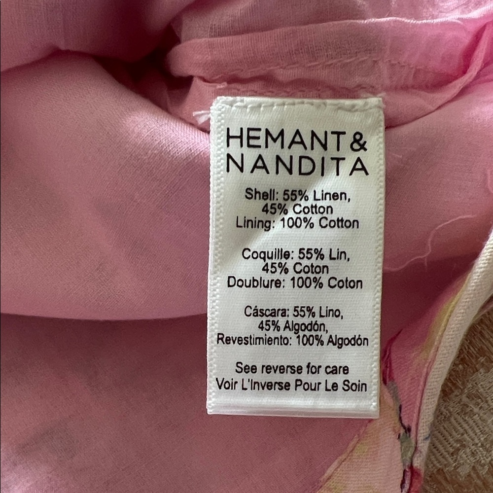 HEMANT & NANDITA Floral Ruched Halter Dress with Belt size XS - Picture 9 of 16